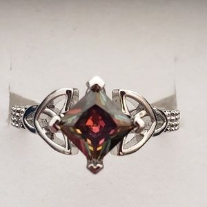 Sterling silver Rainbow topaz